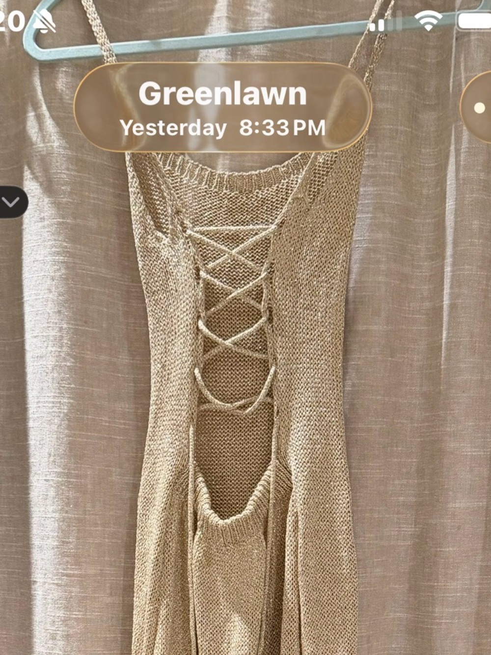 Sleeveless Knit Maxi Dress in Gold strappy back